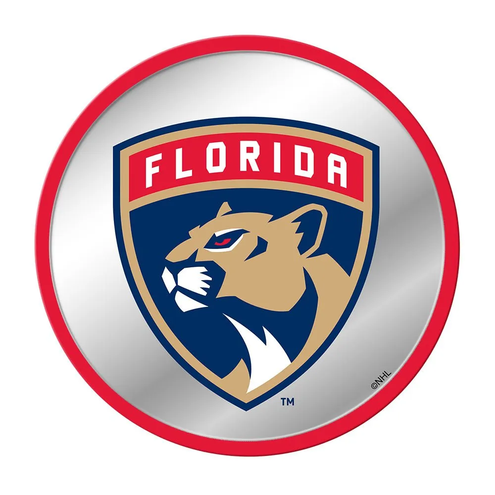 Florida Panthers: Modern Disc Mirrored Wall Sign