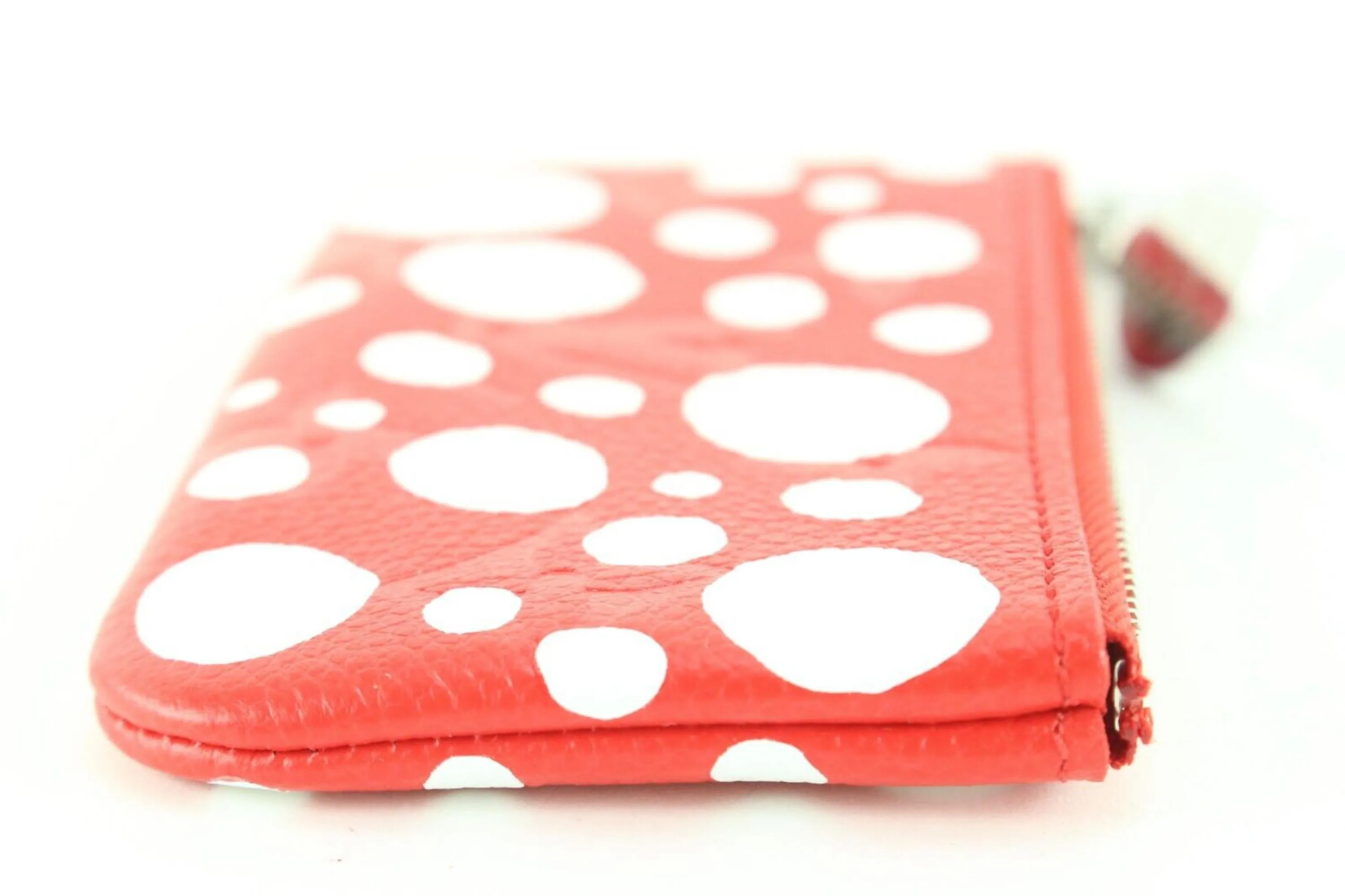 Louis Vuitton Kusama Monogram Empreinte Key Pouch Pochette Cles Red 3LK0125
