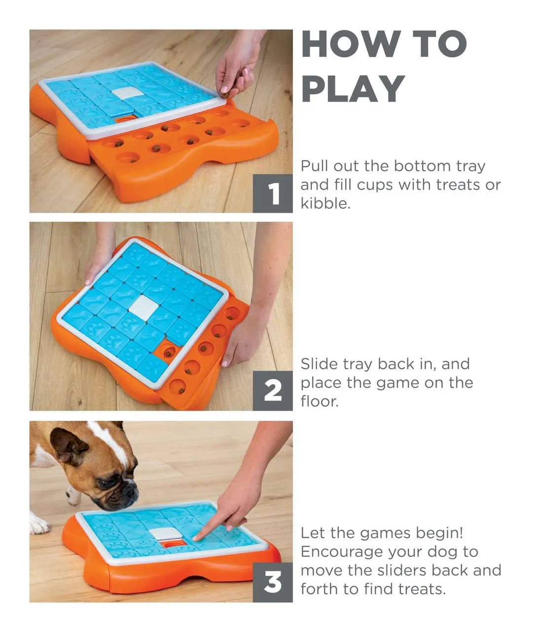 Nina Ottosson Challenge Slider Interactive Treat Dog Puzzle