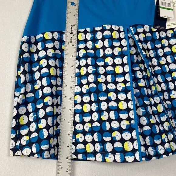 Original Penguin Golf Skort NWT Women’s Large Blue Cat Print Lined Active Mini