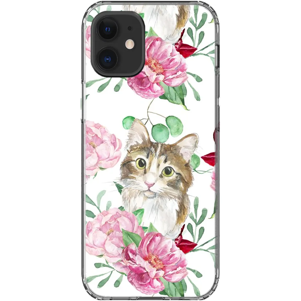 Pink Flower Power Cat Phone Case