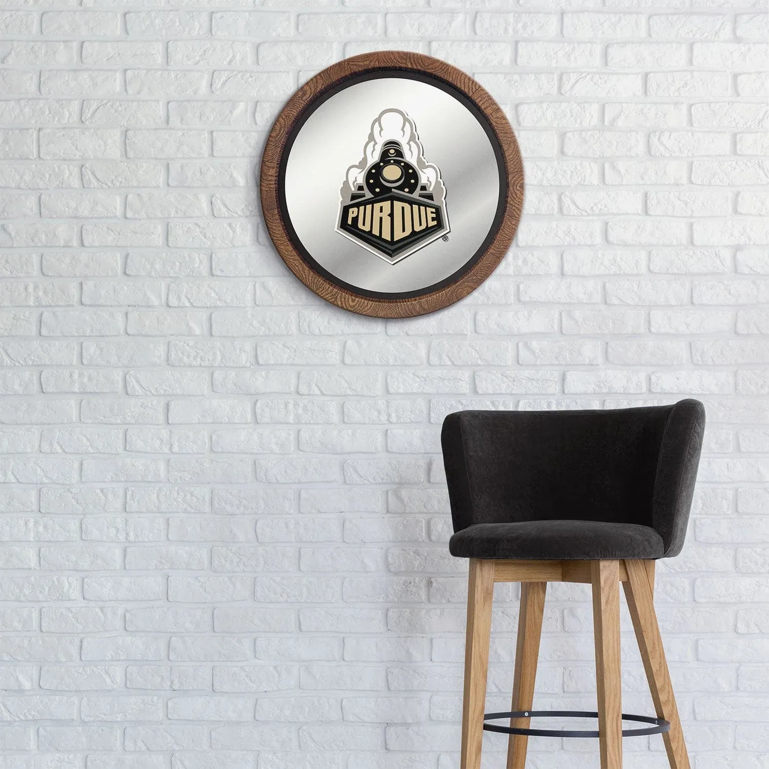 Purdue Boilermakers: Special - "Faux" Barrel Top Mirrored Wall Sign