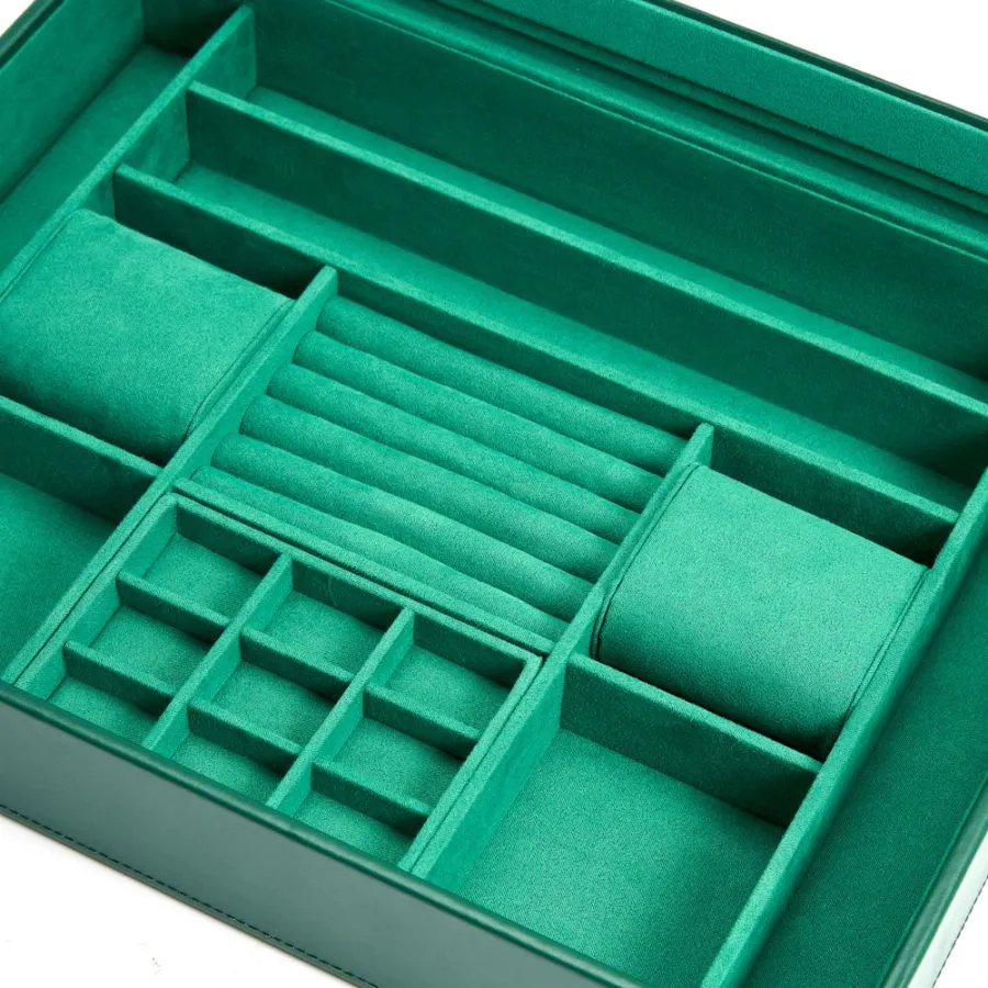 Wolf Sophia Jewelry Box with Window - Forest Green